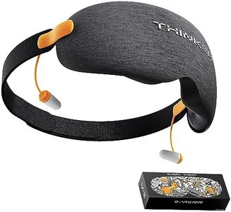 EVERY THINK 3D Sleep Mask Light Blocking for Men Women, Contoured Sleeping Eye Mask with Ear Plugs, Adjustable Blindfold Eye Covers for Sleep, Travel, Airplane - Black