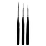 luoshaPUCY 3Pcs Nail Art Liner Brushes, Nail Liner Striping Brush Nail Brushes for Nail Art Fine Designs UV Gel Polish Painting Striper Brushes, Black