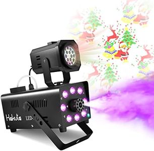 Fog Machine, Hakuta Smoke Machine with LED projector light and 13 coloured LED lights and smoke effect, 500W and 2300CFM with 300ml fog liquid tank for wedding, Halloween, party and stage effect