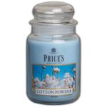 Price's - Cotton Powder Large Jar Candle - Sweet, Delicious, Quality Fragrance - Long Lasting Scent - Up to 150 Hour Burn Time