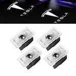 Supfoto Car Door Lights Logo Compatible for Model S/3/X/Y Car Door Projector 4 Pack Tesla Puddle Lights LED Welcome Lights Ghost Shadow Compatible for Model 3/S/Y/X Accessories