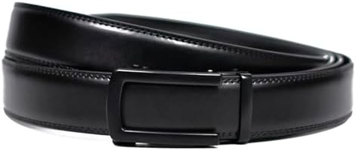 WildHorn Men's Genuine Leather Belt for Men| Premium Auto-Lock Buckle | Adjustable up to 48” | Formal & Casual Wear | Micro-Adjust Fit | Stylish Gift Box Included (JET BLACK)