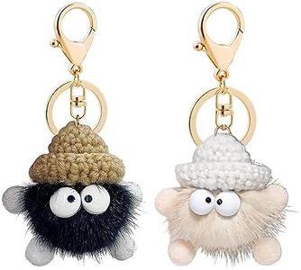 Porte clef pompon,Porte-clés Ourson Kawaii pour femmes,porte clef voiture femme,Porte-clés Ourson Pom Pom bling bling,Lot Porte Clé,Portefeuille Girly pour sac à dos,Cadeau de Noël pour dames (D)