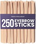 Tress Wellness Waxing Sticks for Hair Removal, Premium Splinter-Free Wooden Sticks for Waxing, Applicator Sticks for Face Waxing, 250 Eyebrow Waxing Sticks