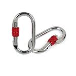 25 KN Heavy Duty Carabiner,4 Inch Locking Carabiner Clip,2 Pcs Large Oval Carabiner for Climbing,Hammocks,Camping,Gym