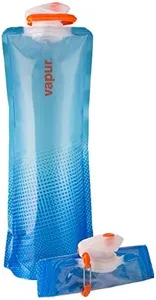 Vapur Shades Flexible Water Bottle - with Clip, 1.5 Liter (50 oz) - Translucent Blue