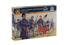 Italeri ITA6012 Union Infantry & Zuaves american Plastic Model kit, Multicolour, ys/m