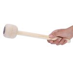 Drum Mallet Stick Wool Felt Head Bass Drum Stick with Wooden Handle Drum Hammer for Percussion Marching Band