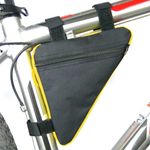 Kraptick Triangle Cycle Bag - Bike Front Frame Bag for Bicycle Tools - Bike Pouch for Cycle Accessories, Cycle Storage Pouch, Water-Proof Cycle Bag (Yellow Black)