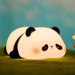 VTIGER Panda Night Light for Kids, Rechargeable LED Touch Cute Lamp, Food Grade Silicone, 3 Modes Squishy Panda Night Lamp, Cute Night Light for Nursery Baby Room, Nice Gifts for Kids Girls Boys