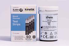 Kinetik Wellbeing Blood Glucose Test Strips, Pack of 50 - Compatible with Kinetik Monitor BG-710 - Home Diabetic Glucose Strips Used by The NHS - for Glucose Level Monitors & Diabetes Management