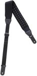 KLIQ AirCell Guitar Strap for Bass & Electric Guitar with 3" Wide Neoprene Pad and Adjustable Length from 46" to 56" (Regular), Black