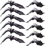 BigOtters 12pcs Halloween Bats,Rubber Hanging Vampire Bats for Halloween Party,April Fool's Day,Haunted House Decoration