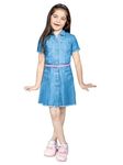 Naughty Ninos Blue Cotton Denim Shirt Dress(NN00896DRS-78)