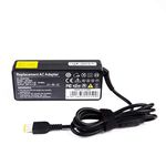 SellZone Laptop Adapter Charger for Lenovo ThinkPad E470 20H1, E470 20H2, E470C (Power Cord Included) 20V 4.5A 90W Pin Size USB Square Type-Black