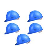 Allen Cooper Industrial Safety Helmet SH-721, Plastic Cradle with Ratchet adjustable Headband - BLUE (Pack Of 5)