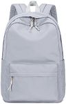 Bluboon Backpack for School Kids Backpack Girls Bookbag Laptop Backpack Gifts for Women, Pure Grey, Daypack Backpacks