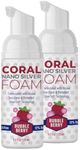 Coral Nano Silver Kids Fluoride Free Foaming Bubble Berry Coral Calcium Toothpaste, Natural Formula, SLS and Glycerin Free, Cool Mint 4 Ounce