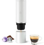 CUFEJORO portable coffee maker15 Bar Mini Coffee Maker USB-C & Car Charger, Lightweight Espresso Maker (White)