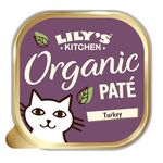 Lily’s Kitchen Made with Natural Ingredients Adult Cat Food Tray Organic Turkey Grain-Free Recipe 19 x 85g