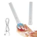 Handheld UV Nail Lamp, Mini UV Lamps for Gel Nails Rechargeable USB Portable Lightweight Nail Dryer Flashlight LED 45s 60s Timer Protect Skin Curing Glue Polish Gems Stickers Glitter Gift for Women