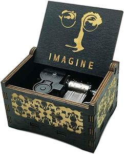 Caja de música Imagina por John Winston Lennon-18 Mecanismo Notas Antique Carved Music Box niños Amigos Jugar Imagine Music