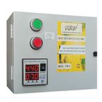 Vukar Three Phase Digital DOL Auto Motor Starter Panel Board for Borewell Submersible Pump with Dry Run, Overload, Voltage Protection, Cyclic Timer and Inbuilt Auto Switch (TPM-A) (upto 7.5HP)