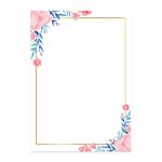 alterEgo (Pack of 15 Sheets) - A4 Letter Stationery Paper for Writing Poems, Invitations, Personal Notes and Lyrics (Design: Watercolor Cornflower)