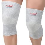 AccuSure Orthopedic Pain Relief Bamboo Yarn Knee Support Cap Brace/Sleeves Pair For Sports|Pain Relief|Compression Support|Exercise|Gym|Running|Cycling|Cap Guard Brace Knee Support For Unisex|Small