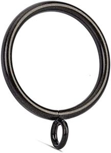 JushengXMX 48 Pcs Coffee 1.5-Inch Inner Diameter Metal Curtain Rings with Eyelets,Fits Up to 1 1/4-Inch Rod