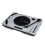 Reloop Spin Digital DJ Turntable Portable Record Player with Bluetooth Streaming, Built-in Speaker, 45mm Crossfader, 7" Scratch Vinyl & Slipmat, Super Spin Duck Looper App Included
