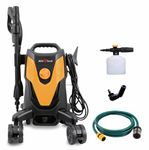 ResQTech PW-109 2000 Watt 160 Bar High Pressure Washer for Car,Bike and Home-Priming Pipe-Foam Cannon-90 Degree Nozzle-Rotary Turbo Nozzle-7 m Hose Pipe /10 m Power Cord-Copper Winding