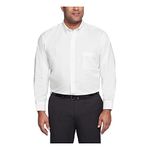 IZOD Men's Fit Dress Shirts Stretch Solid (Big and Tall), White, 20" Neck 34"-35" Sleeve