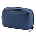 Destinio Electronic Gadget Organizer Bag - Waterproof with Foam Padding - Tech Pouch for Cable, Adapter, Charger, Earphone, Portable Travel Electronics and Accessories Organiser (Blue, 1 Unit)