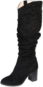 Journee Collection Women's Aneil-wc Fashion Boot, Black Wide Calf, 10