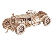 RoWood Model Car Kits, 3D Wooden Puzzle for Adults & Teens, DIY Scale Mechanical Car Model Building Kits, Best Toys Gift for Kids - Grand Prix Car