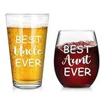 Modwnfy Uncle & Aunt Beer Glass and