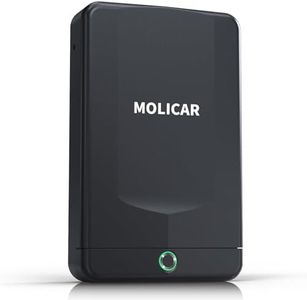 MOLICAR Car Gun Safe, Small Biometric Gun Safe for Handgun, Portable Fingerprint Quick Access Pistol Safe, Gun Lock Box for Car Under Seat Nightstand