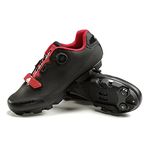 Santic Cycling Shoes Men SPD Mountain Bike Lock Shoes MTB Cycling Accessories Breathable Self-Locking Shoes Road Cycling Shoes RoadBreaker Black40