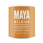 Maya Drinks Belgian Flakes Drinking Hot Chocolate Cocoa for Home, Cafe, Business Shop (Vegan, Gluten Free, No GMO's) (1KG Resealable Tub)