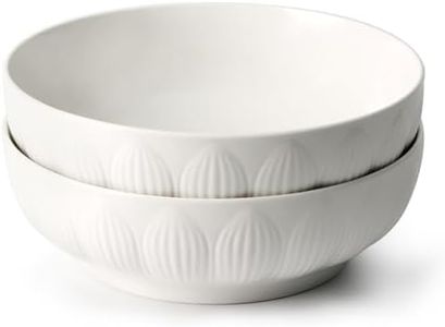 NUTRIUPS Set di 2 ciotole da portata da 22,9 cm, grandi insalatiere da 23 cm, in ceramica, per zuppe di frutta, ciotole decorative