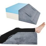 Ergonomic Leg Pillow for elevating legs - Height Adjustable Leg Elevation cushion - Leg Support Wedge for Foot, Ankle Injuries and Hip, Knee Pain Improves Blood Circulation