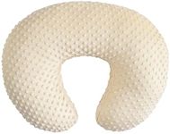 OWLOWLA Minky Nursing Pillow Cover, Breastfeeding Pillow Slipcover Fits Nursing Pillow for Baby Boy Girl(Cream)