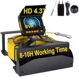 Sewer Camera 100ft,SYANSPAN Drain Pipe Camera HD 4.3in Screen with 16GB DVR,Waterproof IP68 Works Underwater Up to 10Meters Sewer Inspection borescopes for Plumber(Fits Pipes>0.7" Diameter,100ft/30M)