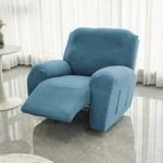 HOKIPO Premium 170gsm, Jacquard 1 Seater Recliner Chair Cover, Turquoise (AR-5360-TRQ)