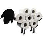 Novelty Toilet Roll Holder Sheep | Free Standing Toilet Paper Stand | Metal Toilet Accessory | Fun Bathroom Accessories | Wall Mounted | Pukkr