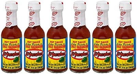 El Yucateco Chile Habanero Hot Sauce Red, 4 OZ (Pack of 6)