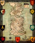 Wall Decor Master Game of Thrones Houses Map Westeros and Free Cities Poster Home Deco on Silk 28 inch x 24 inch