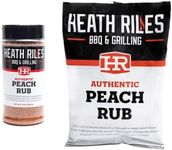 Heath Riles BBQ Peach Rub Combo with Refill Bag (1 Rub, 1 Refill Bag), Competition Winning Products from Pitmaster Heath Riles