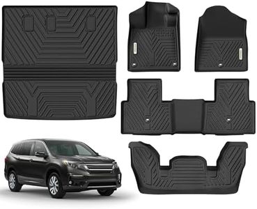 YITAMOTOR Floor Mats & Cargo Liners Fit for Honda Pilot 2025 2024 2023, All-Weather Honda Pilot Car Mats 7/8 Passenger Full Set Automobile mats, Black